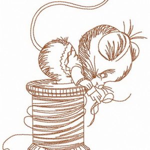Mousekin making bow embroidery design