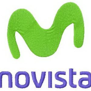 Movistar logo embroidery design