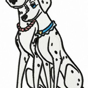 Mr. and Mrs. Pongo embroidery design