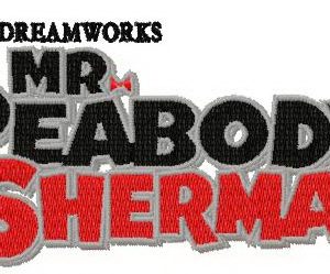 Mr. Peabody and Sherman logo embroidery design