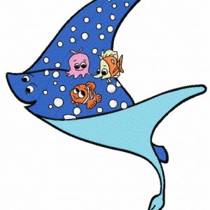 Mr. Ray and his pupils embroidery design