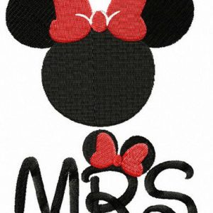 Mrs. Mouse embroidery design