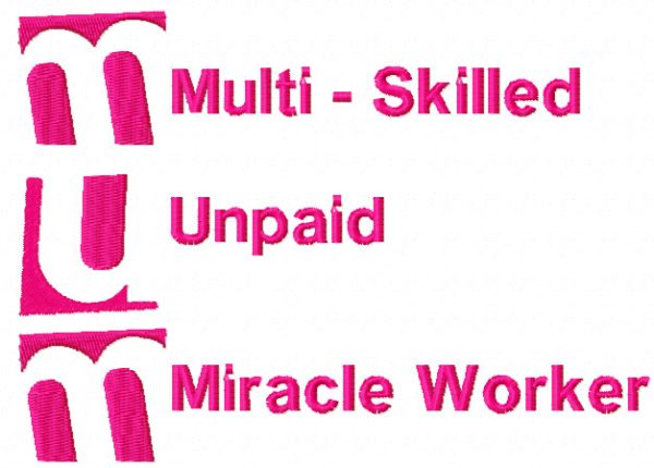 MUM embroidery design