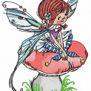 Mushroom fairy 2 embroidery design