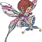 Mushroom fairy 3 embroidery design