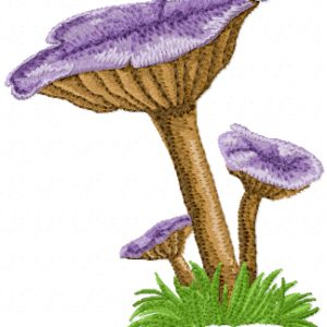 Violet Мushroom embroidery design