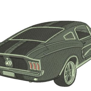 Mustang car 2 embroidery design