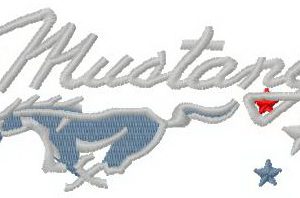 Mustang logo 2 embroidery design