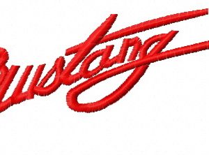 Mustang logo 4 embroidery design