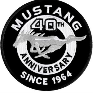 Mustang Anniversary 1964 logo embroidery design