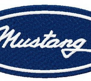 Mustang logo embroidery design