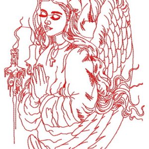 My angel embroidery design