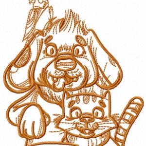 My beloved pets embroidery design