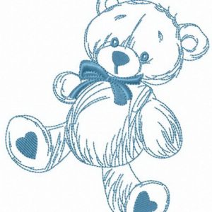 My beloved teddy bear embroidery design
