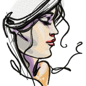 My beloved's face embroidery design