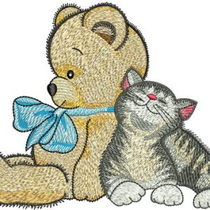 My best plush friend embroidery design