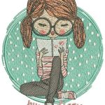 My diary embroidery design