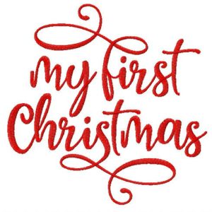 My 1st Christmas embroidery design