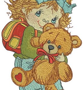My first day at kindergarten embroidery design