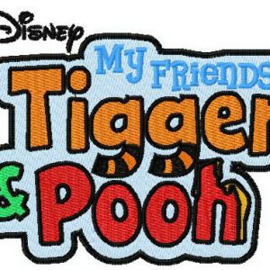 My friends Tigger and Pooh embroidery design