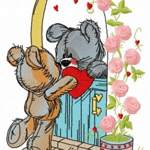 My heart is yours embroidery design