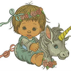 My little unicorn embroidery design
