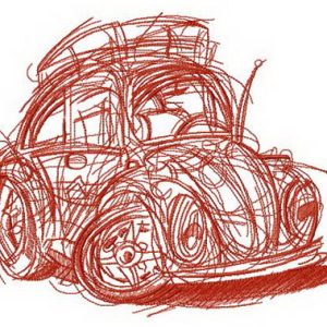 My lovely automobile embroidery design