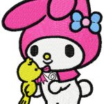 My Melody Spring Songs embroidery design