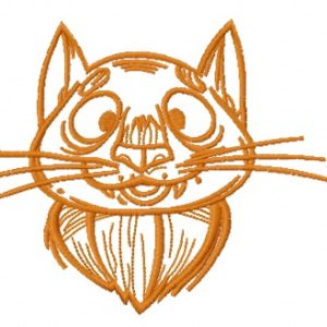 My old cat embroidery design