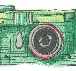 My old green camera embroidery design
