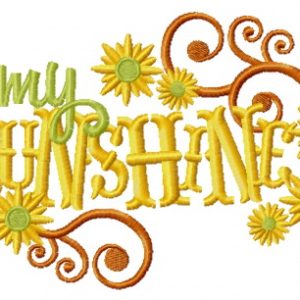 My sunshine embroidery design