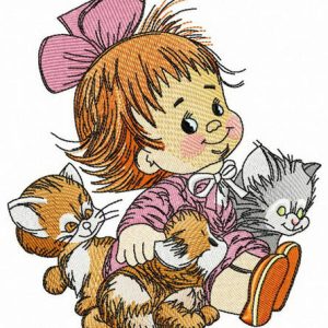 My three kittens embroidery design