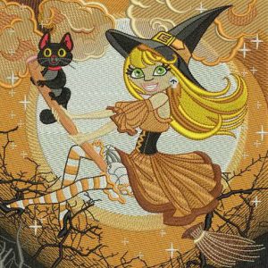 My wonderful witch embroidery design