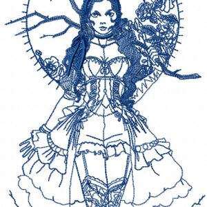 Mysterious Girl embroidery design