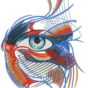 Mystical eye embroidery design