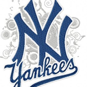 New York Yankees modern logo embroidery design