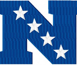 National Football Conference logo embroidery design