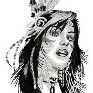 Native American teen embroidery design