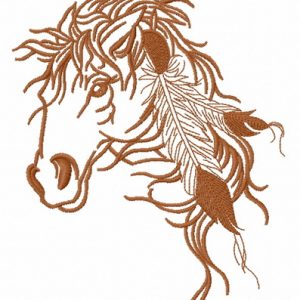 Native American's horse 2 embroidery design