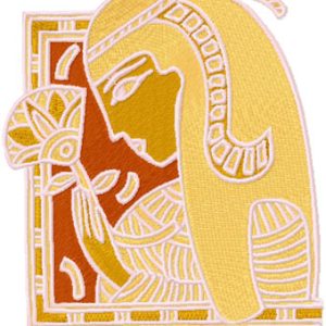 Nefertiti embroidery design