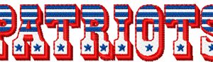 New England Patriots alternative logo embroidery design