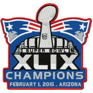 New England Patriots champions embroidery design