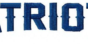New England Patriots wordmark logo embroidery design