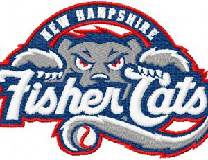 New Hampshire Fisher Cats logo embroidery design