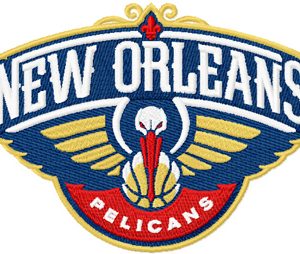 New Orleans Pelicans logo embroidery design