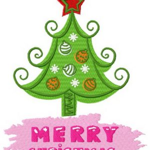 New Year tree 3 embroidery design