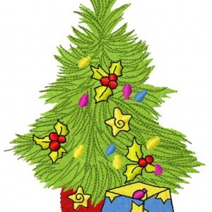 New Year tree 4 embroidery design