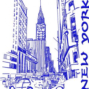 New York 3 embroidery design