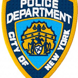 New York City Police department badge embroidery design