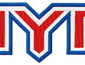 New York Rangers wordmark logo embroidery design